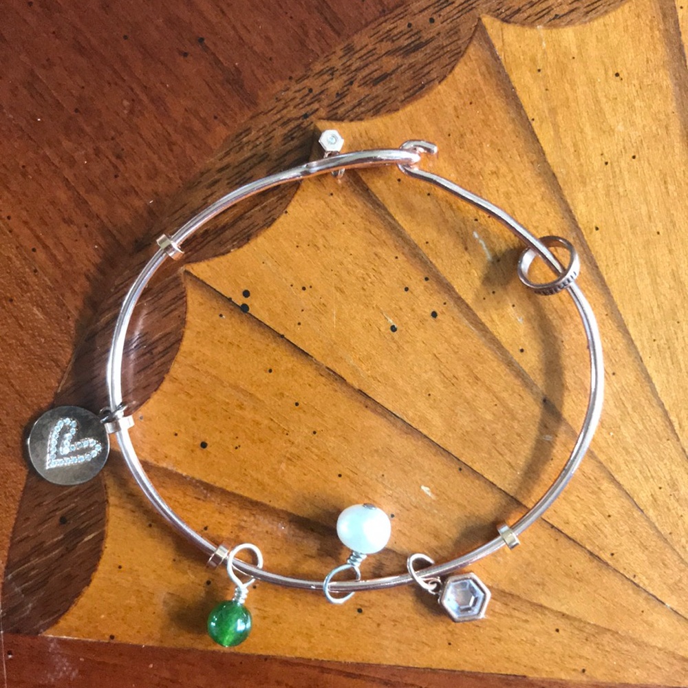 Rose gold origami owl bangle
